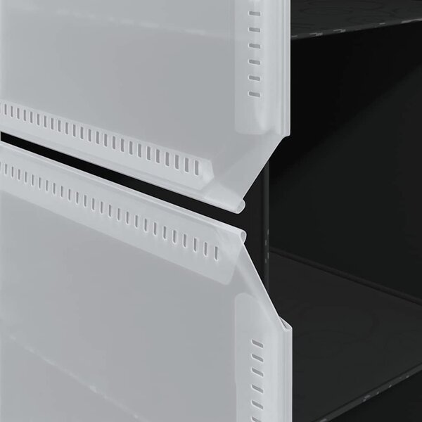 VidaXL Modulární skříň s 9 přihrádkami 109x36,5x143 cm [240497] Barva: Černobílý