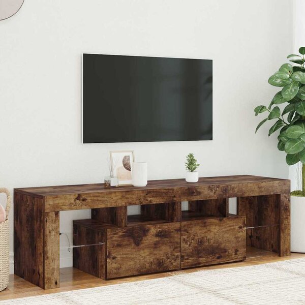 VidaXL TV skříňka s LED osvětlením 140 x 36,5 x 40 cm [804371] Barva: kouřový dub