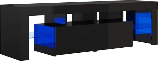 VidaXL TV skříňka s LED osvětlením 140 x 36,5 x 40 cm [804371] Barva: Betonová šedá