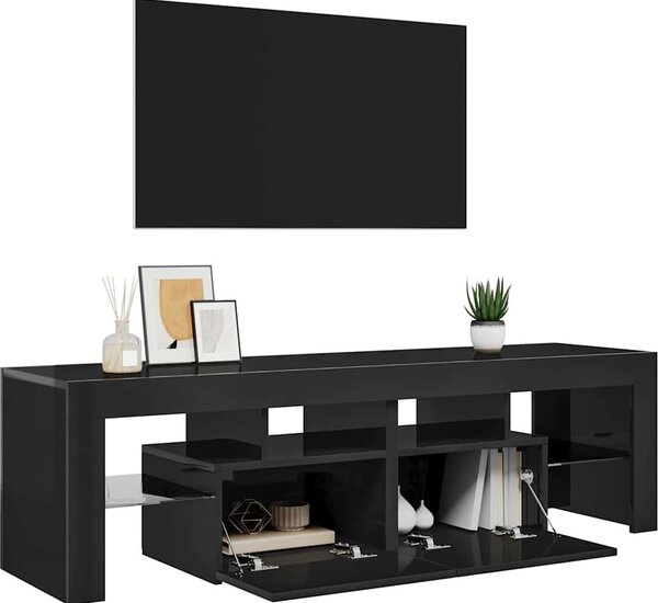 VidaXL TV skříňka s LED osvětlením 140 x 36,5 x 40 cm [804371] Barva: Betonová šedá