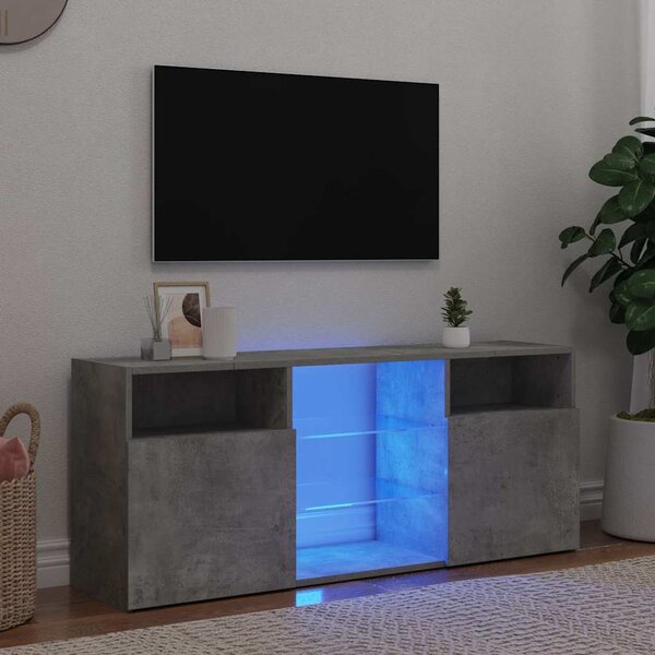 VidaXL TV skříňka s LED osvětlením 120x30x50 cm [804301] Barva: Betonová šedá