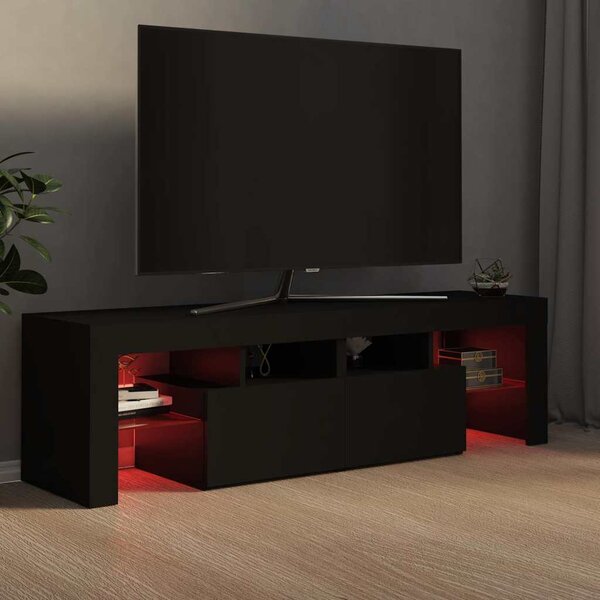 VidaXL TV skříňka s LED osvětlením 140 x 36,5 x 40 cm [804371] Barva: Betonová šedá