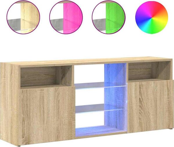 VidaXL TV skříňka s LED osvětlením 120x30x50 cm [804301] Barva: Betonová šedá