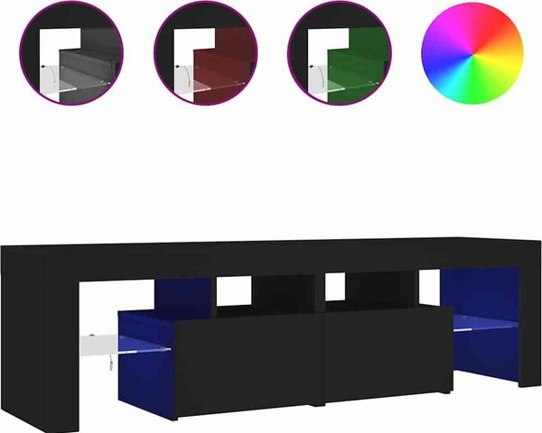 VidaXL TV skříňka s LED osvětlením 140 x 36,5 x 40 cm [804371] Barva: Betonová šedá