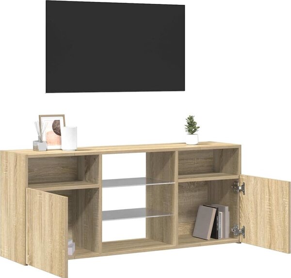 VidaXL TV skříňka s LED osvětlením 120x30x50 cm [804301] Barva: Betonová šedá