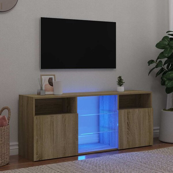 VidaXL TV skříňka s LED osvětlením 120x30x50 cm [804301] Barva: Betonová šedá