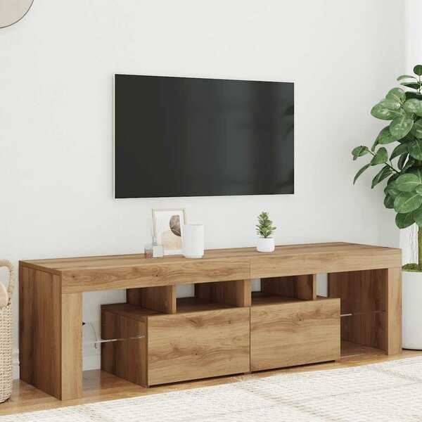 VidaXL TV skříňka s LED osvětlením 140 x 36,5 x 40 cm [804371] Barva: dub artisan
