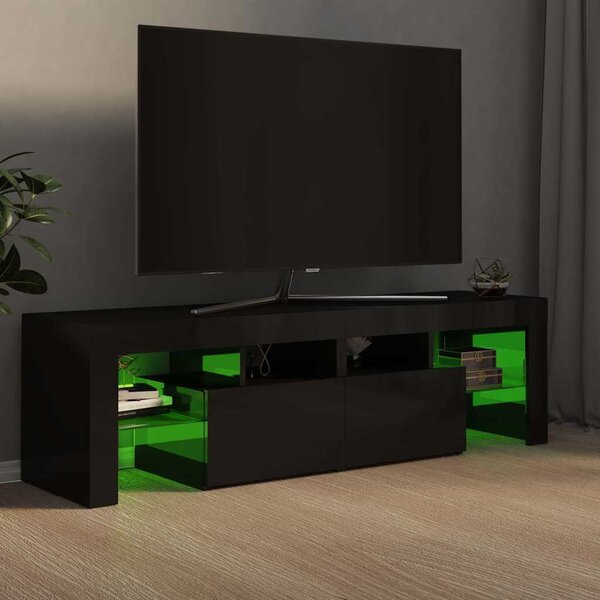 VidaXL TV skříňka s LED osvětlením 140 x 36,5 x 40 cm [804371] Barva: Betonová šedá