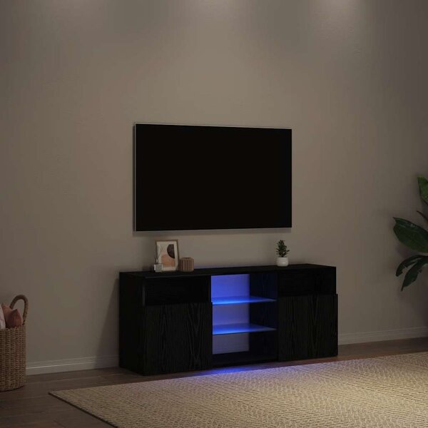 VidaXL TV skříňka s LED osvětlením 120x30x50 cm [804301] Barva: Černý dub
