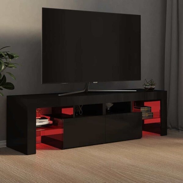 VidaXL TV skříňka s LED osvětlením 140 x 36,5 x 40 cm [804371] Barva: Betonová šedá