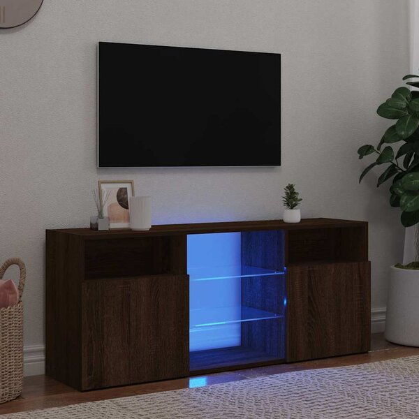 VidaXL TV skříňka s LED osvětlením 120x30x50 cm [804301] Barva: Černý dub