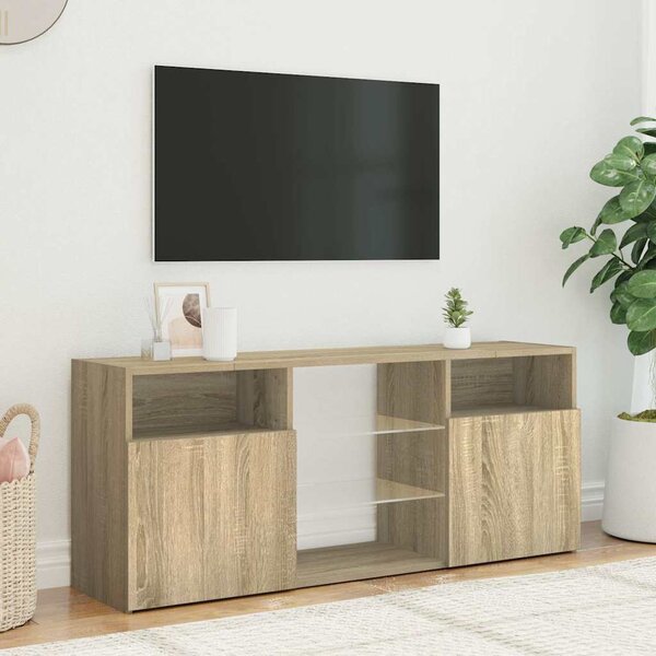 VidaXL TV skříňka s LED osvětlením 120x30x50 cm [804301] Barva: Betonová šedá