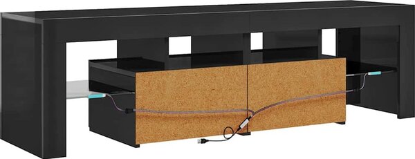 VidaXL TV skříňka s LED osvětlením 140 x 36,5 x 40 cm [804371] Barva: Betonová šedá