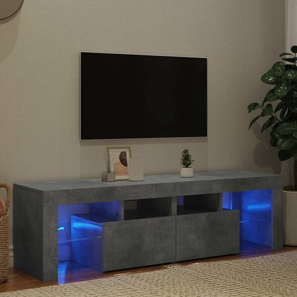 VidaXL TV skříňka s LED osvětlením 140 x 36,5 x 40 cm [804371] Barva: Betonová šedá
