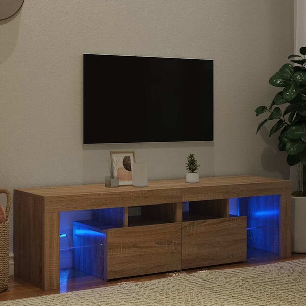 VidaXL TV skříňka s LED osvětlením 140 x 36,5 x 40 cm [804371] Barva: dub sonoma