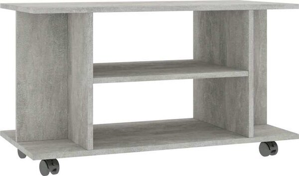 VidaXL TV stolek s kolečky 80 x 40 x 45 cm kompozitní dřevo [800193] Barva: Bílá