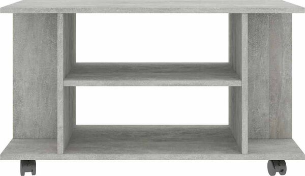 VidaXL TV stolek s kolečky 80 x 40 x 45 cm kompozitní dřevo [800193] Barva: Bílá
