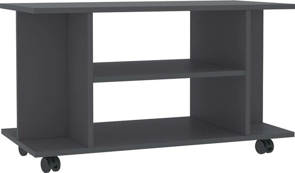 VidaXL TV stolek s kolečky 80 x 40 x 45 cm kompozitní dřevo [800193] Barva: Bílá