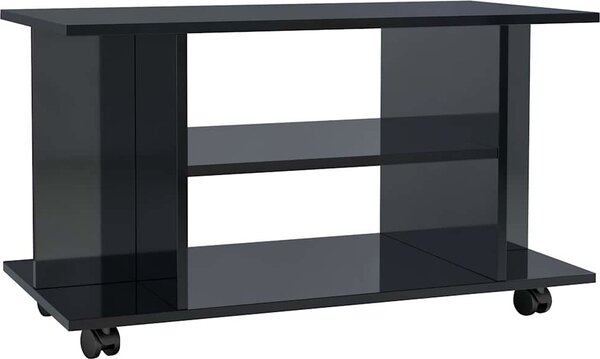 VidaXL TV stolek s kolečky 80 x 40 x 45 cm kompozitní dřevo [800193] Barva: Bílá