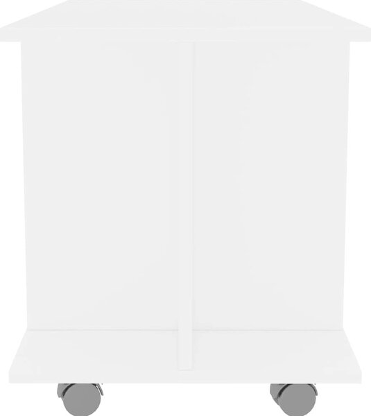 VidaXL TV stolek s kolečky 80 x 40 x 45 cm kompozitní dřevo [800193] Barva: Bílá
