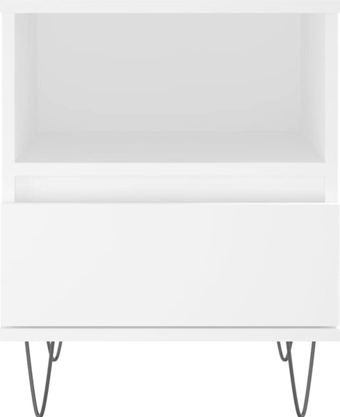 VidaXL Noční stolek 40 x 35 x 50 cm kompozitní dřevo [830620] Barva: Bílá