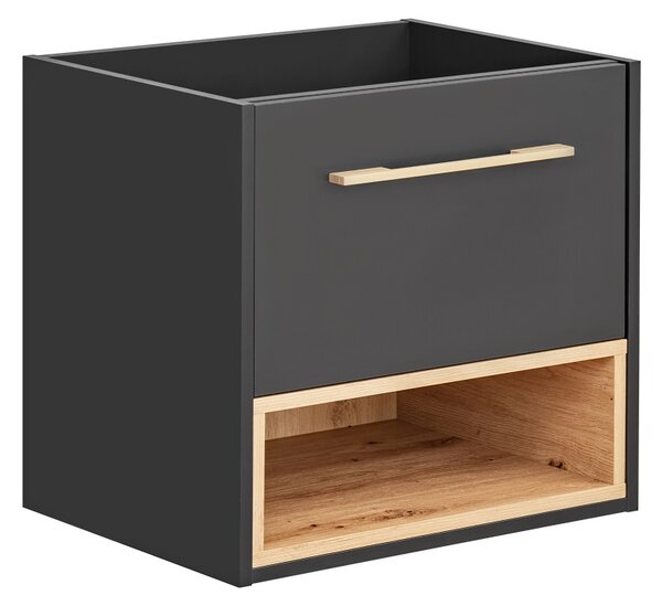 Comad Koupelnová skříňka pod umyvadlo Borneo Cosmos 60 vesmírně šedá/dub artisan