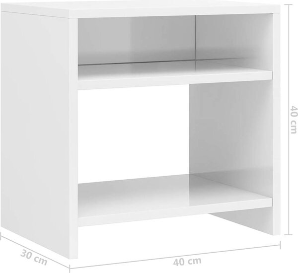 VidaXL Noční stolek 40 x 30 x 40 cm dřevotříska [800009] Barva: Černá
