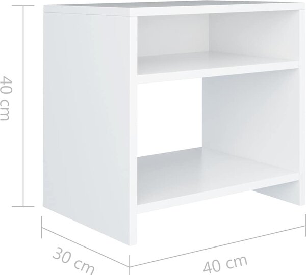 VidaXL Noční stolek 40 x 30 x 40 cm dřevotříska [800009] Barva: Černá