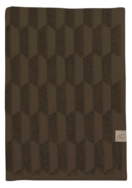 Tmavě hnědé bavlněné ručníky v sadě 2 ks 35x55 cm Geo – Mette Ditmer Denmark