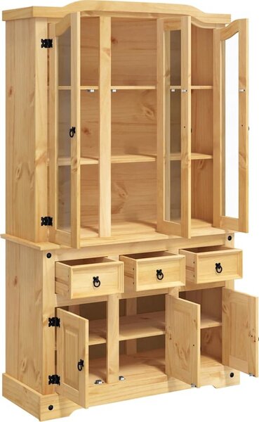 VidaXL Kredenc Corona 112 x 43 x 191,5 cm masivní mexická borovice [355086] Barva: Hnědá