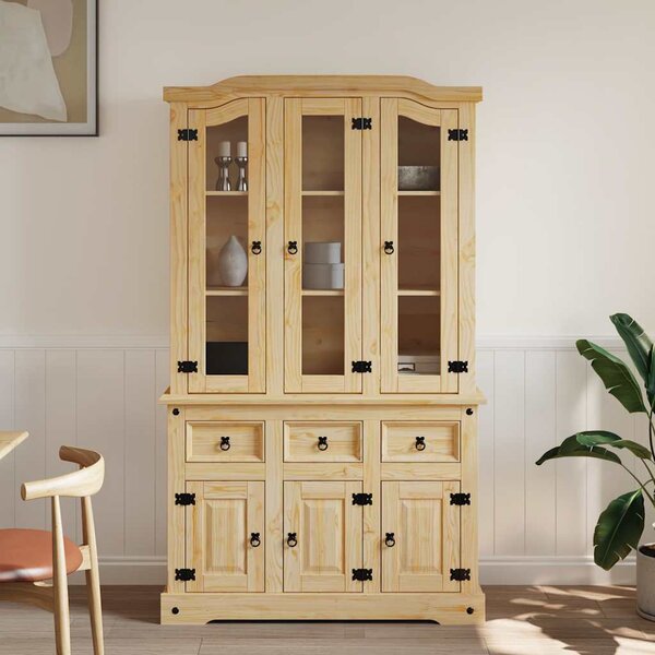 VidaXL Kredenc Corona 112 x 43 x 191,5 cm masivní mexická borovice [355086] Barva: Hnědá