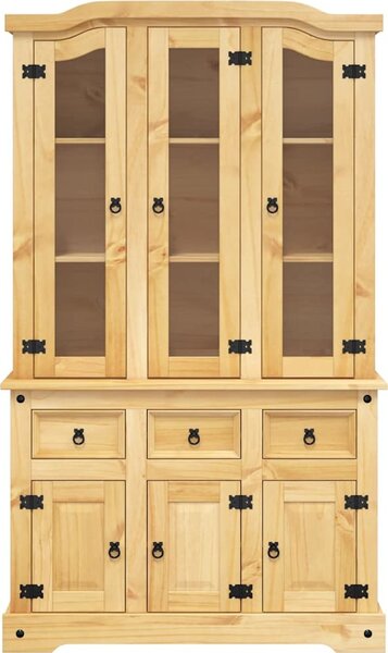 VidaXL Kredenc Corona 112 x 43 x 191,5 cm masivní mexická borovice [355086] Barva: Hnědá