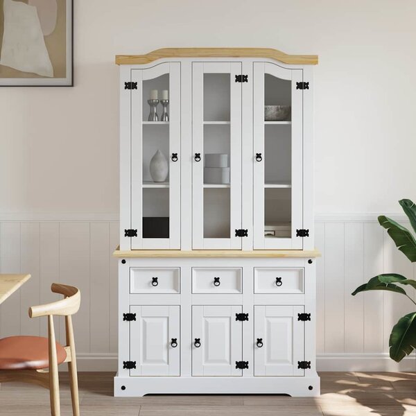 VidaXL Kredenc Corona 112 x 43 x 191,5 cm masivní mexická borovice [355086] Barva: Hnědá