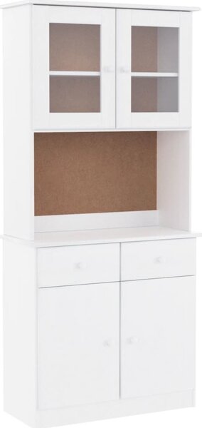 VidaXL Kredenc ALTA 77 x 35 x 165 cm masivní borové dřevo [3187774] Barva: Bílá