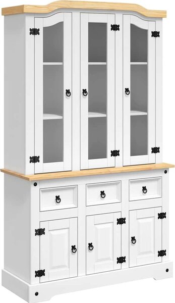VidaXL Kredenc Corona 112 x 43 x 191,5 cm masivní mexická borovice [355086] Barva: Hnědá