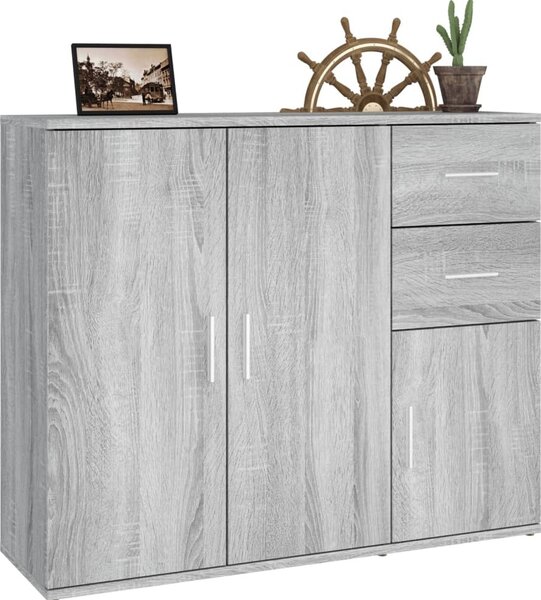 VidaXL Příborník 91 x 29,5 x 75 cm, konstrukční dřevo [823275] Barva: Černý dub