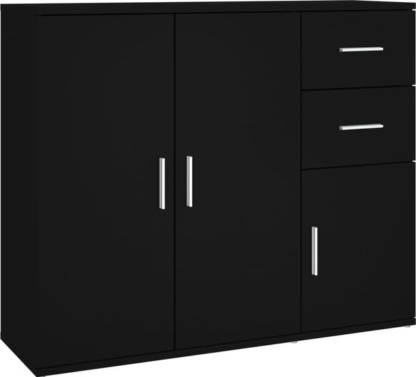 VidaXL Příborník 91 x 29,5 x 75 cm, konstrukční dřevo [823275] Barva: Černý dub