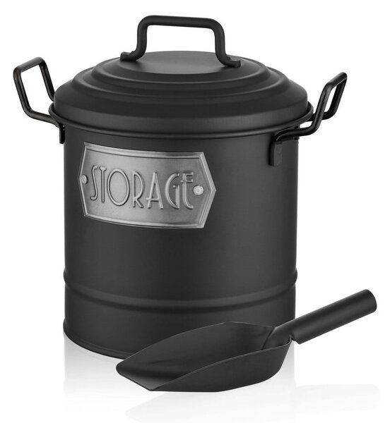 Ocelová dóza na potraviny s lopatkou – Hermia