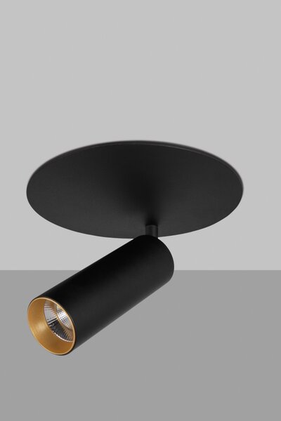 ZAHO Zapuštěné LED svítidlo MILS, 6W, v. 150 mm, 60° Barva: Černá, Teplota světla: 3000K - teplá bílá, Stmívání, řízení: ON/OFF (bez stmívání)