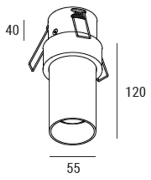 ZAHO Zapuštěné svítidlo HED RD1, 1xGU10, v. 120 mm Barva: Bílá