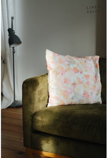 Lněný povlak na polštář 40x40 cm Floral – Linen Tales