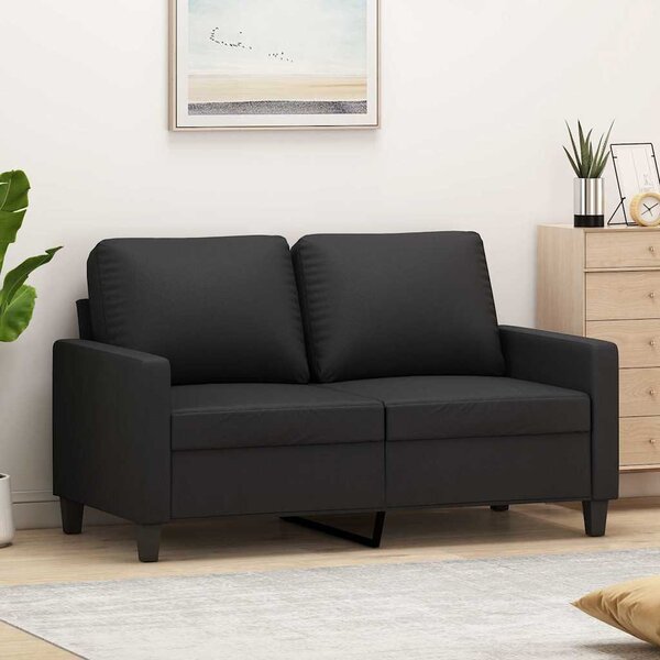 VidaXL 2místná pohovka 120 cm umělá kůže [359133] Barva: Černá