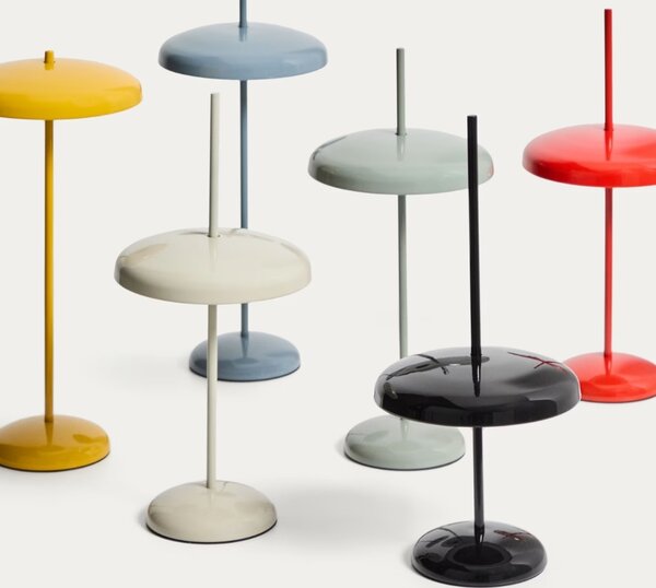 Kave Home Zelená kovová nabíjecí LED lampa Porte
