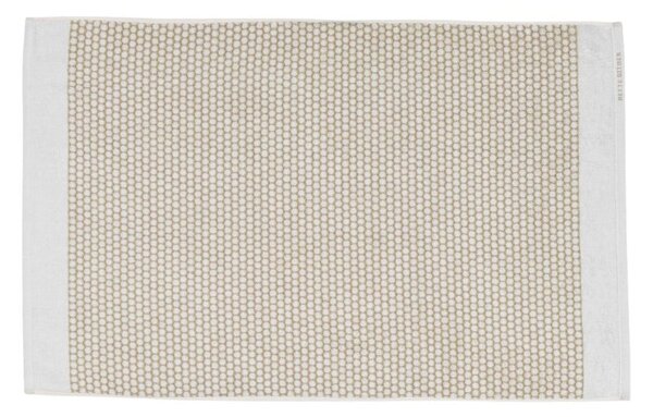 Bílo-béžová textilní koupelnová předložka 50x80 cm Grid – Mette Ditmer Denmark