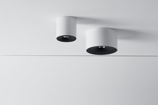 ZAHO Stropní LED svítidlo CAPS MD100, 10W, v. 75 mm, 60° Barva: Bílá, Teplota světla: 3000K - teplá bílá, Stmívání, řízení: ON/OFF (bez stmívání)