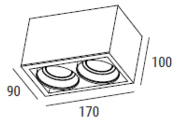 ZAHO Stropní svítidlo ERO MD2, 2xGU10, d. 170 mm Barva: Bílá