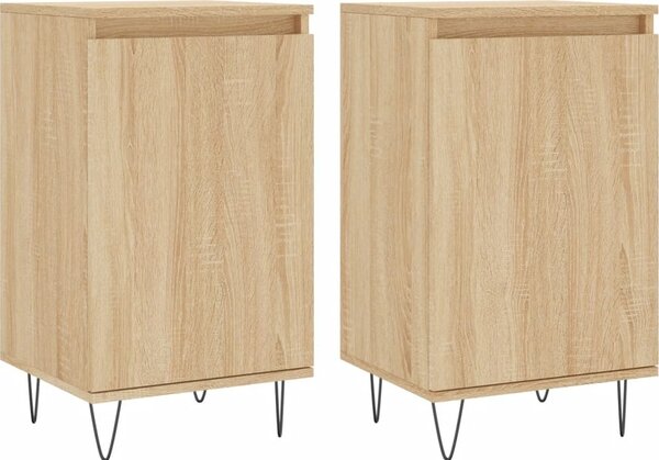 VidaXL Příborníky 2 ks 40 x 35 x 70 cm kompozitní dřevo [831059] Barva: Černá