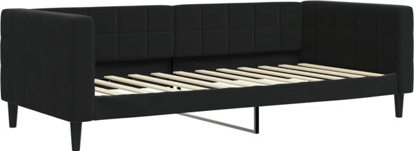 VidaXL Válenda s přistýlkou a zásuvkami 90 x 200 cm samet [3196741] Barva: Černá