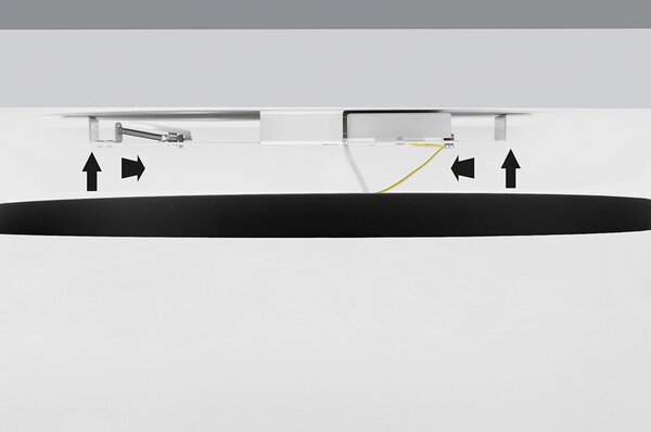 ZAHO Stropní LED svítidlo BROOKLYN 600, 43W, ø 600 mm Barva: Bílá, Teplota světla: 3000K - teplá bílá, Stmívání, řízení: ON/OFF (bez stmívání)