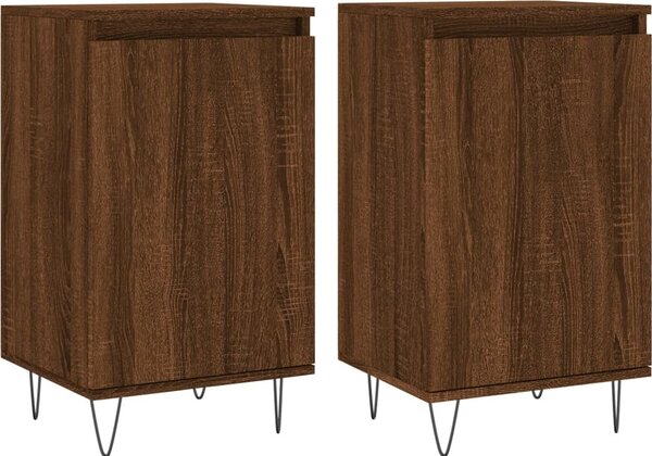 VidaXL Příborníky 2 ks 40 x 35 x 70 cm kompozitní dřevo [831059] Barva: Černá